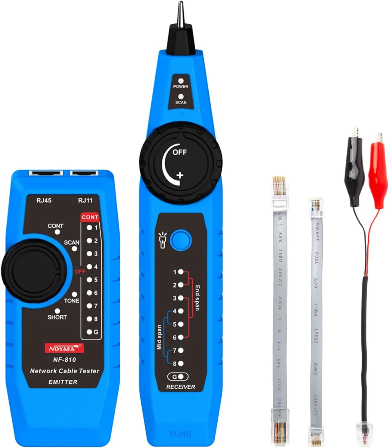 تستر شبکه چند منظوره Noyafa NF-810، ردیاب سیم شبکه اترنت LAN با تستر خط تلفن، اسکن خط شبکه، اسکن کابل برق و عملکردهای تست سوئیچ POE تستر شبکه چند منظوره Noyafa NF-810، ردیاب سیم شبکه اترنت LAN با تستر خط تلفن، اسکن خط شبکه، اسکن کابل برق و عملکردهای تست سوئیچ POE