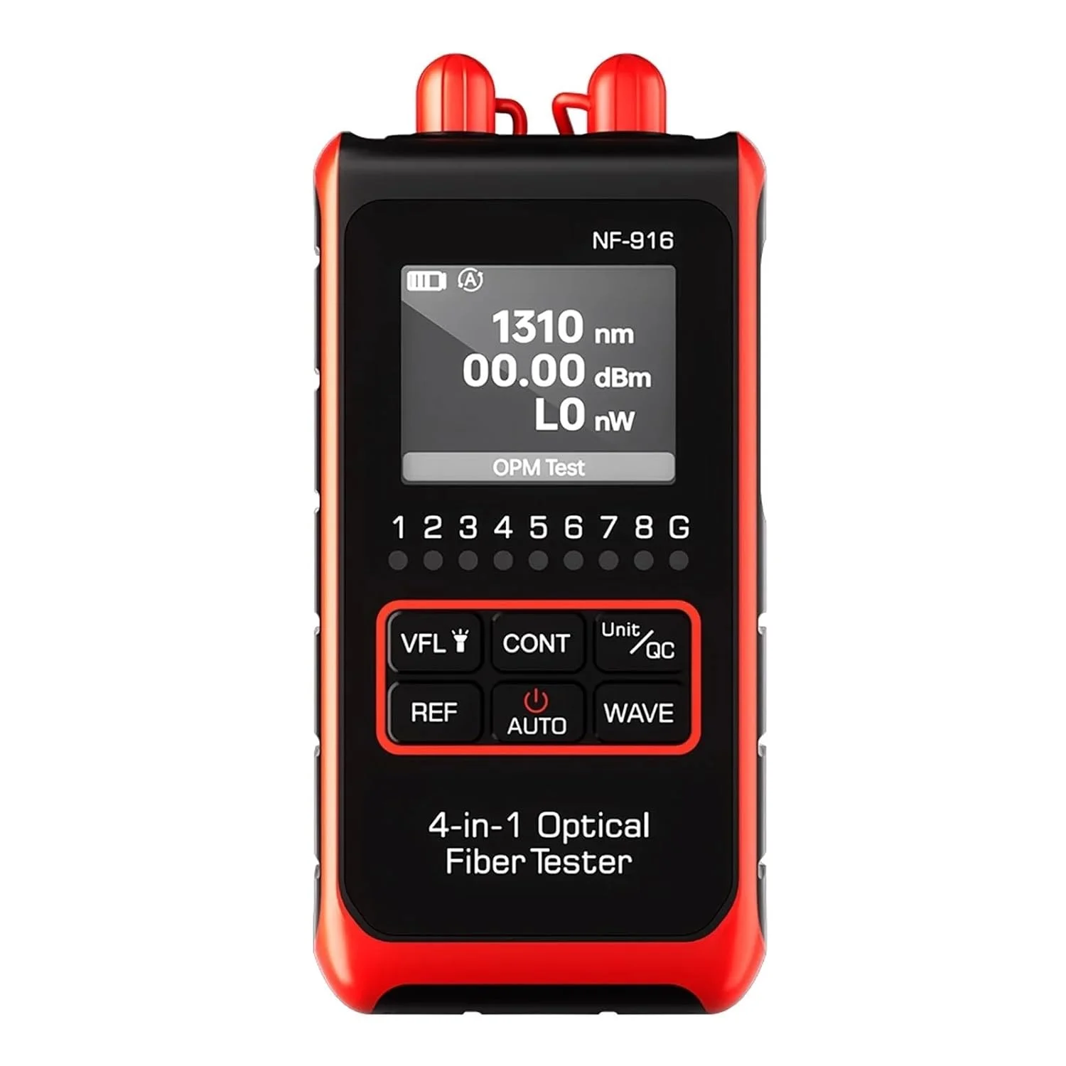 دستگاه سنجش توان فیبر نوری NF-916 با VFL REF FC SC ST، نمایشگر LCD و ابزار تست کابل فیبر نوری شبکه
