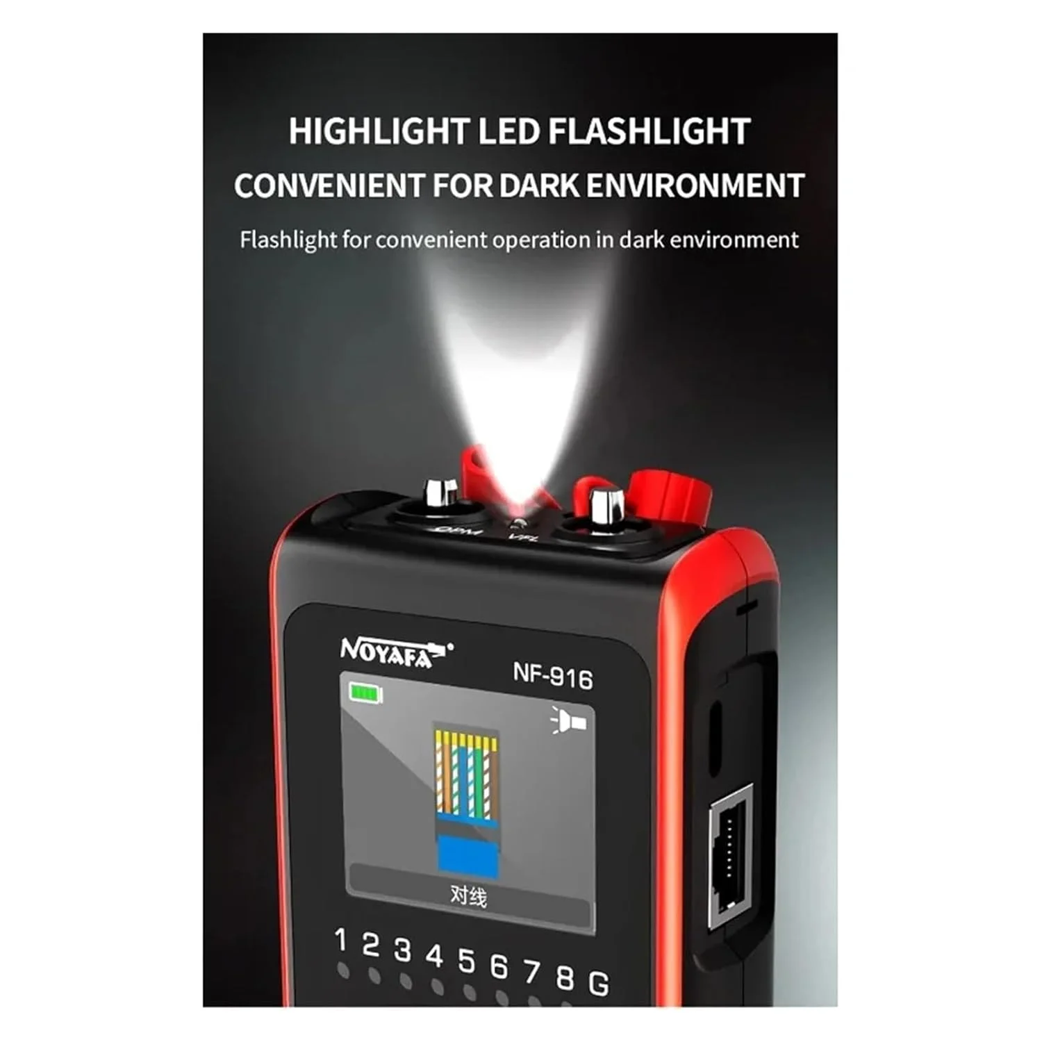 NF-916 توان سنج فیبر نوری VFL REF FC SC ST تست کننده کابل فیبر نوری با چراغ قوه OPM