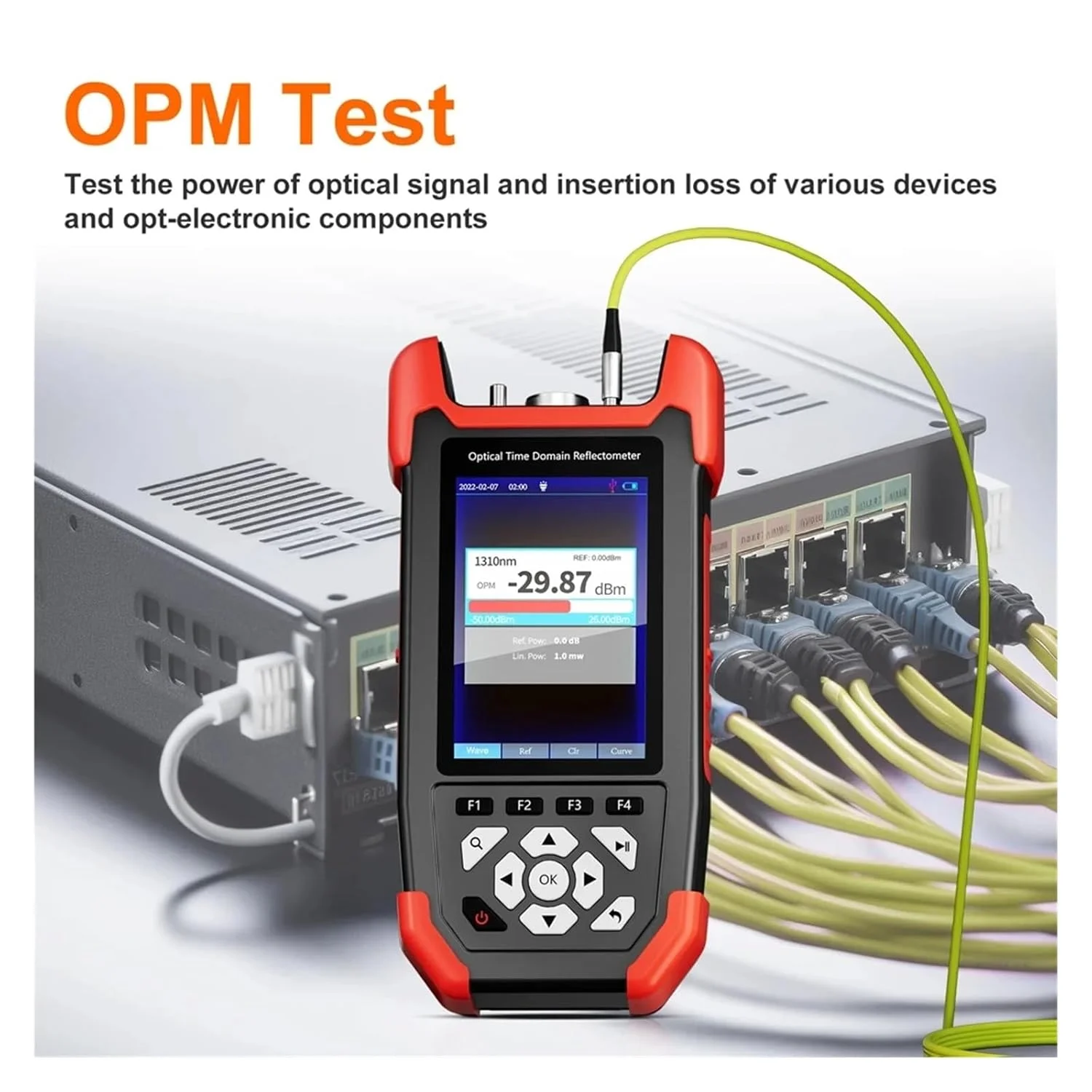 تستر فیبر نوری NF-981، دارای پاور متر نوری، آشکارساز خطا با OPM، VFL، OLS، نقشه رویداد و مولتی متر کابل اترنت
