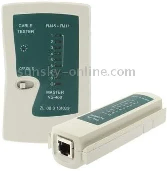 تستر کابل شبکه اینترنت RJ45 RJ11 RJ12 Cat5 UTP LAN ابزار شبکه (سفید) کابل LAN