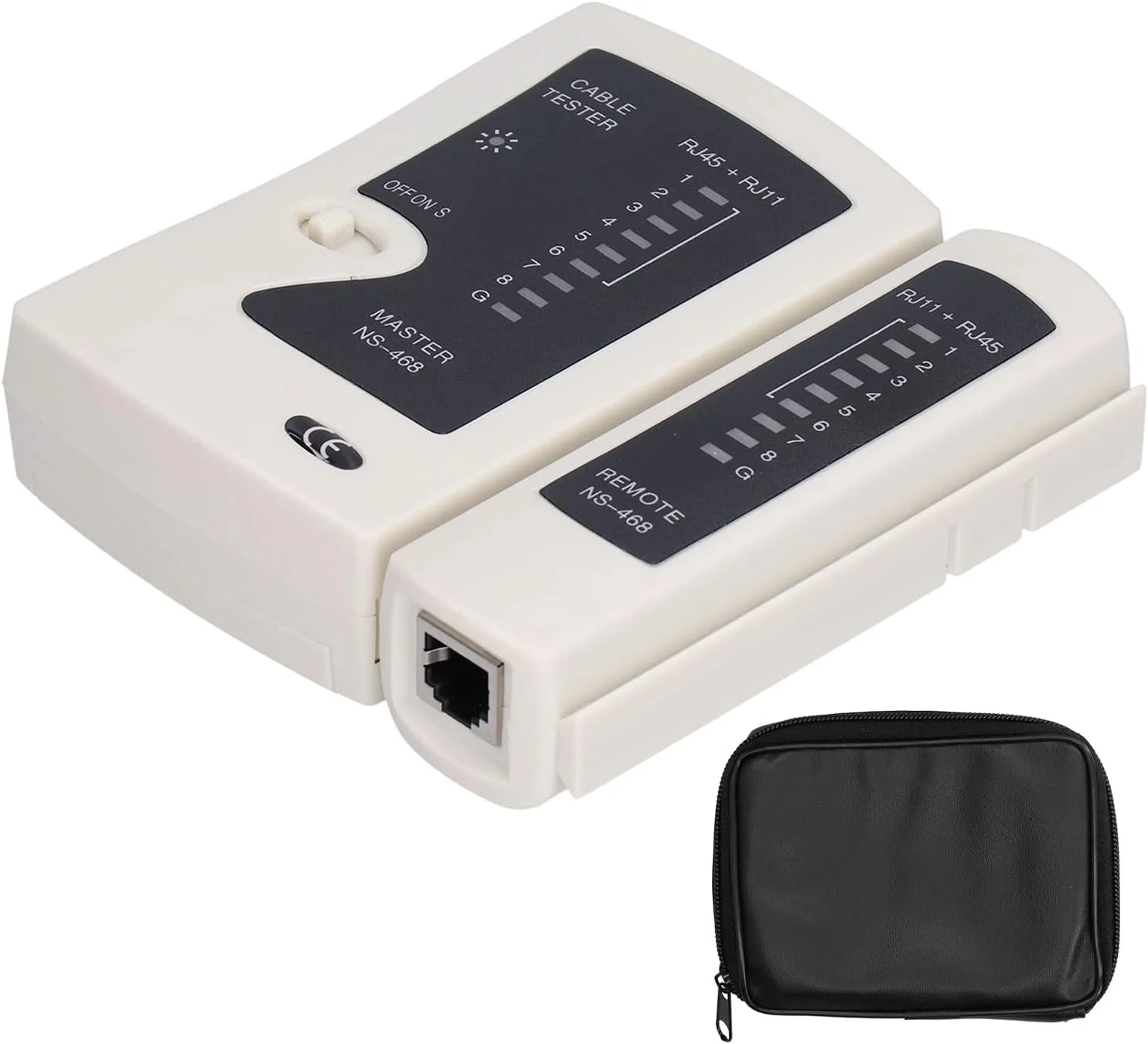 تستر کابل شبکه NS‑468 BNC، تستر سیم جهانی Rj45 Rj11 به همراه کیف نگهداری، DC 9V