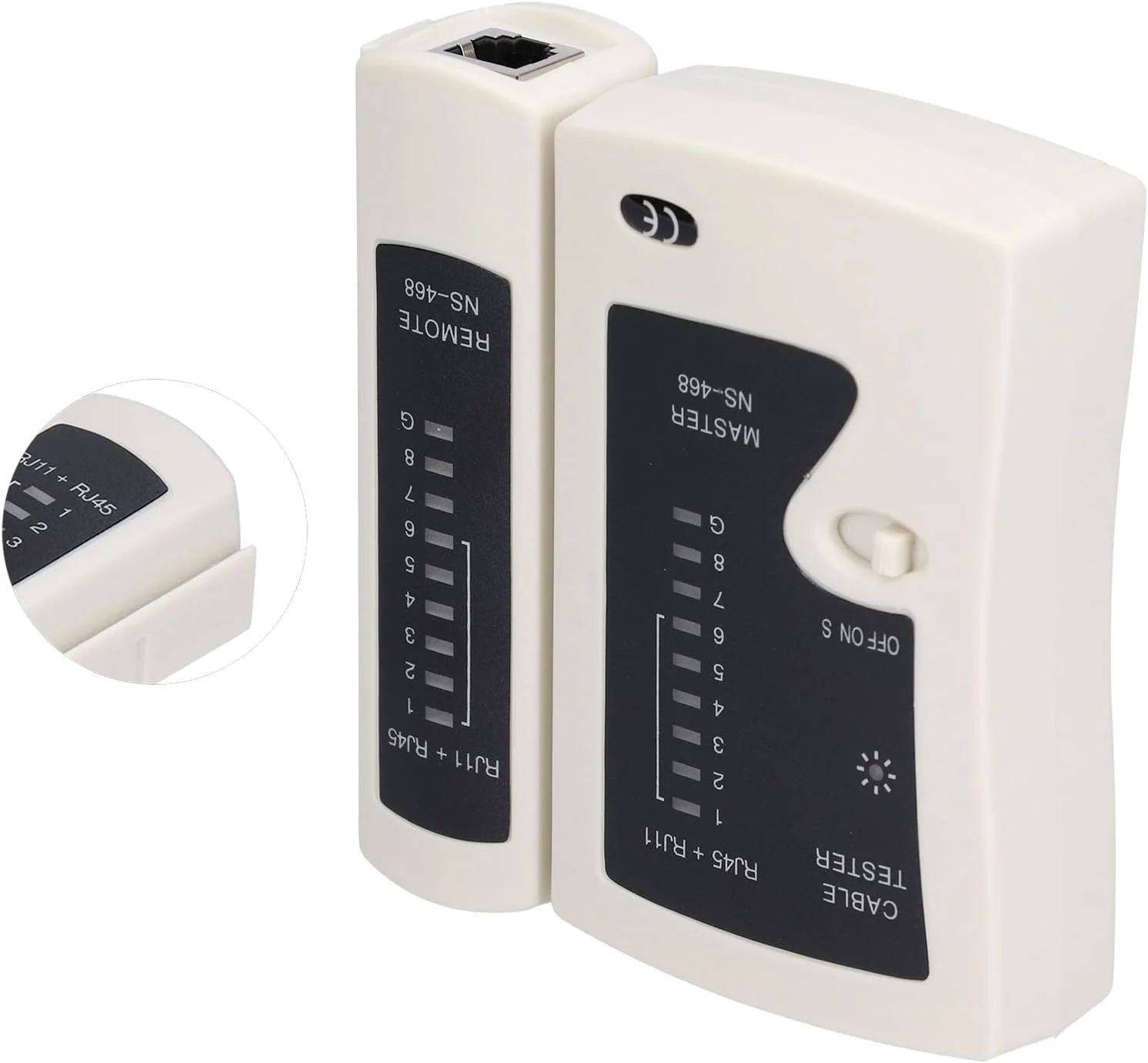 تستر کابل شبکه NS‑468 BNC، تستر سیم جهانی Rj45 Rj11 به همراه کیف نگهداری، DC 9V