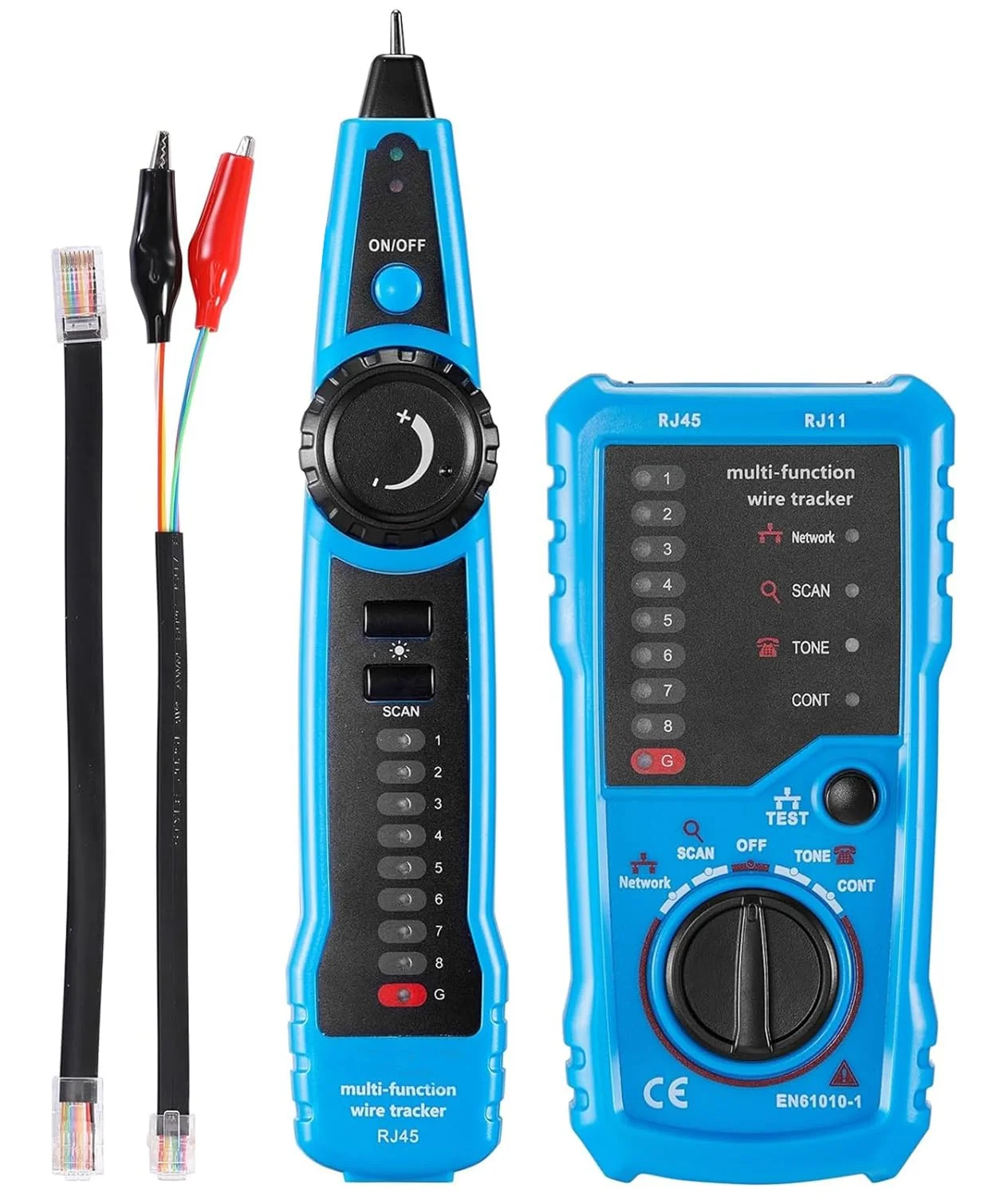 تستر کابل شبکه ردیابی RJ11، RJ45، کیت مدار چند منظوره ابزار کابل تلفن