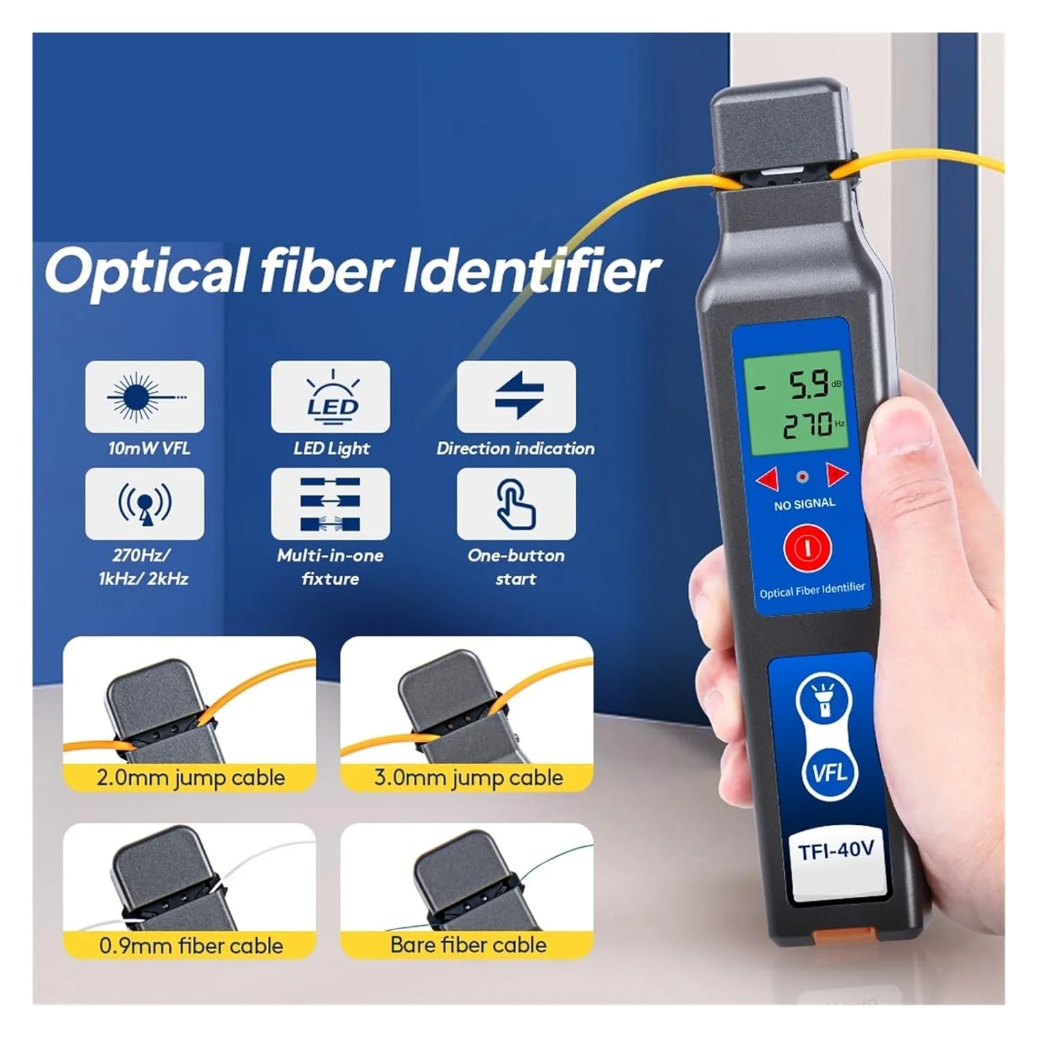 شناساگر فیبر نوری فعال، تستر کابل فیبر زنده، آشکارساز ترافیک با نشانگر عیب یاب بصری 10 میلی وات شناساگر فیبر نوری فعال، تستر کابل فیبر زنده، آشکارساز ترافیک با نشانگر عیب یاب بصری 10 میلی وات
