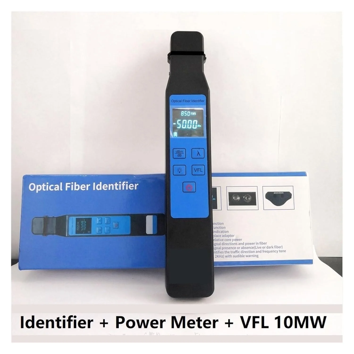 شناساگر فیبر نوری فعال، تستر کابل فیبر زنده، آشکارساز ترافیک با پاور متر و ردیاب عیب یابی بصری 10mw VFL