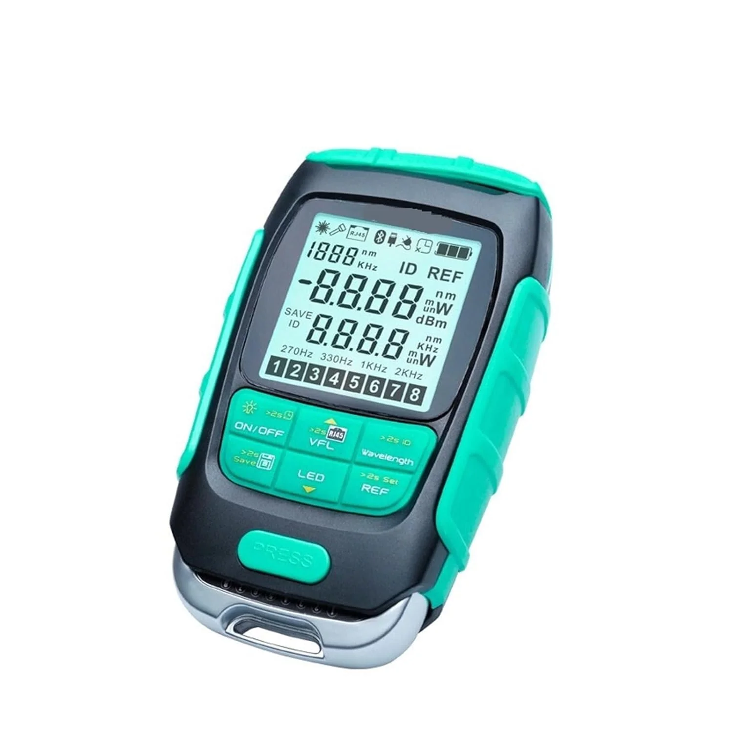 مولتی متر فیبر نوری 4 در 1، شامل پاور متر نوری + VFL + تستر کابل LAN + چراغ قوه (MT-7615 15mw)