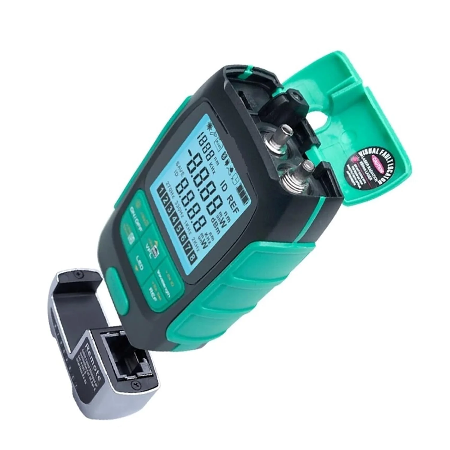 مولتی متر فیبر نوری 4 در 1، شامل پاور متر نوری + VFL + تستر کابل LAN + چراغ قوه (MT-7615 15mw)