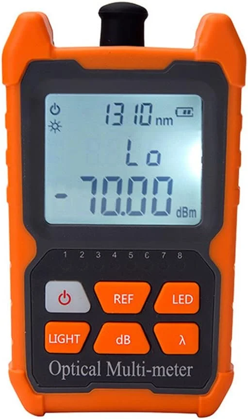 مینی پاورمتر نوری قابل حمل LED، ابزار تست کابل فیبر نوری شبکه با دقت بالا