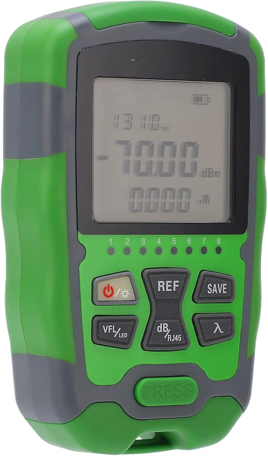 مینی پاور متر نوری، تستر قدرت کابل فیبر نوری نور قرمز با کابل شارژ USB (10MW)