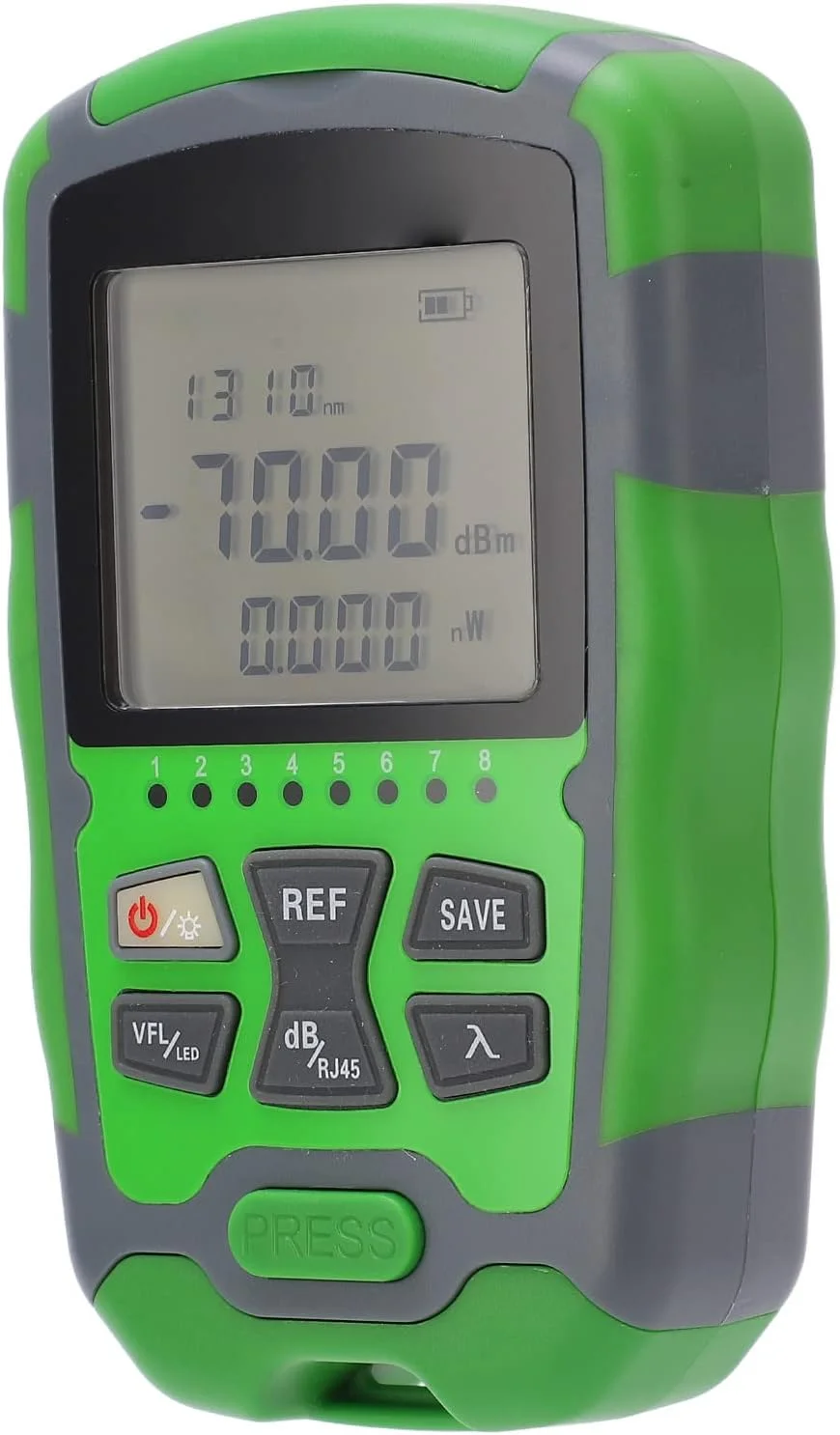 مینی پاور متر نوری، تستر قدرت کابل فیبر نوری نور قرمز با کابل شارژ USB (10MW)