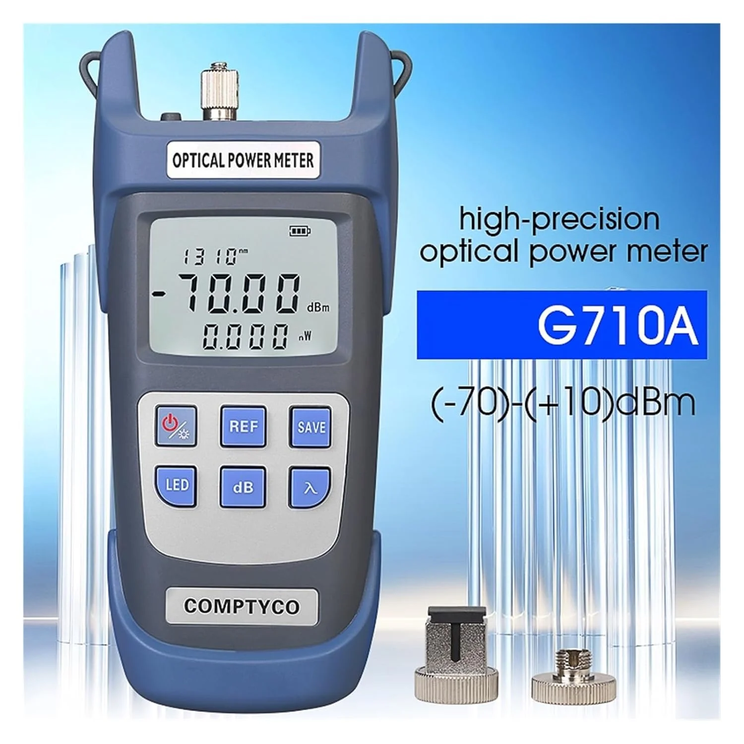 تستر کابل فیبر نوری مدل G510A/G710A با توان‌سنج فیبر نوری -50dBm~+26dBm/-70dBm~+10dBm و کانکتور SC/FC (مدل G710A)