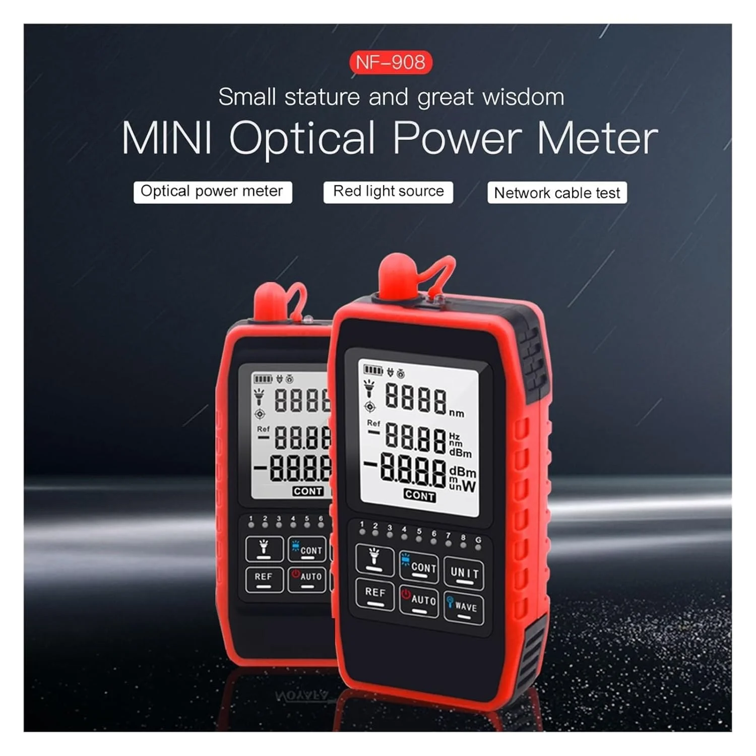 متر قدرت فیبر نوری کوچک FC SC ST -60~+8dbm، مکان یاب عیب بصری، تست کابل شبکه، تستر عیب فیبر نوری