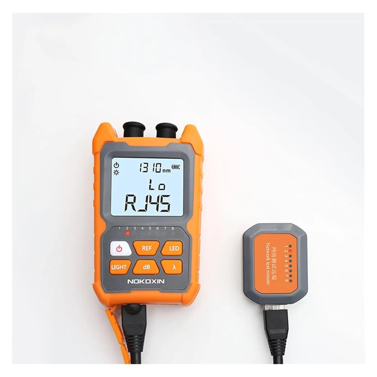توان‌سنج نوری 2 در 1 با نشانگر عیب‌یاب بصری 5 کیلومتری، چراغ قوه LED، ابزار تست کابل فیبر نوری شبکه