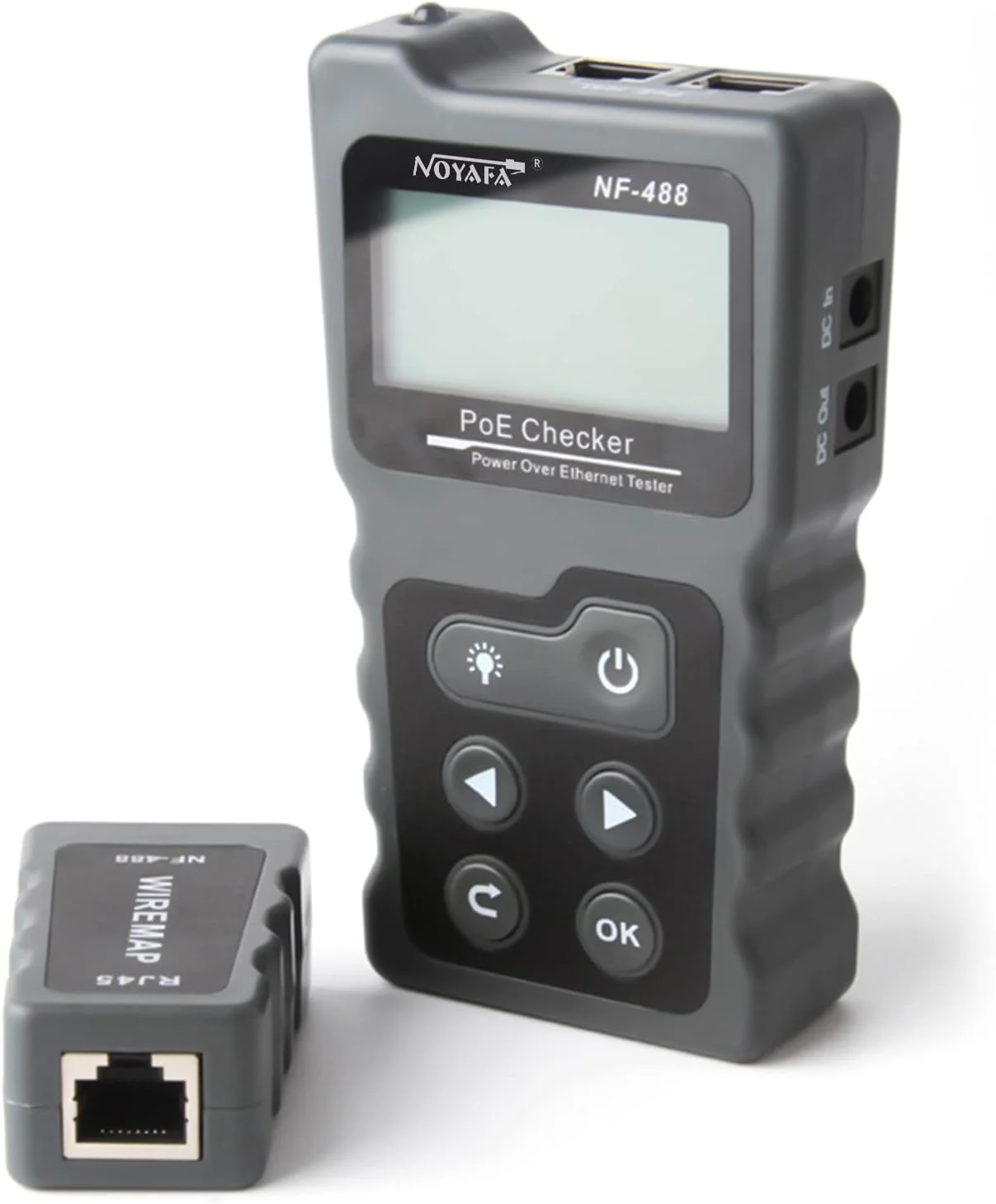 تستر PoE چند منظوره OUNA با LCD، تستر ولتاژ PoE و کابل شبکه به همراه تستر کابل