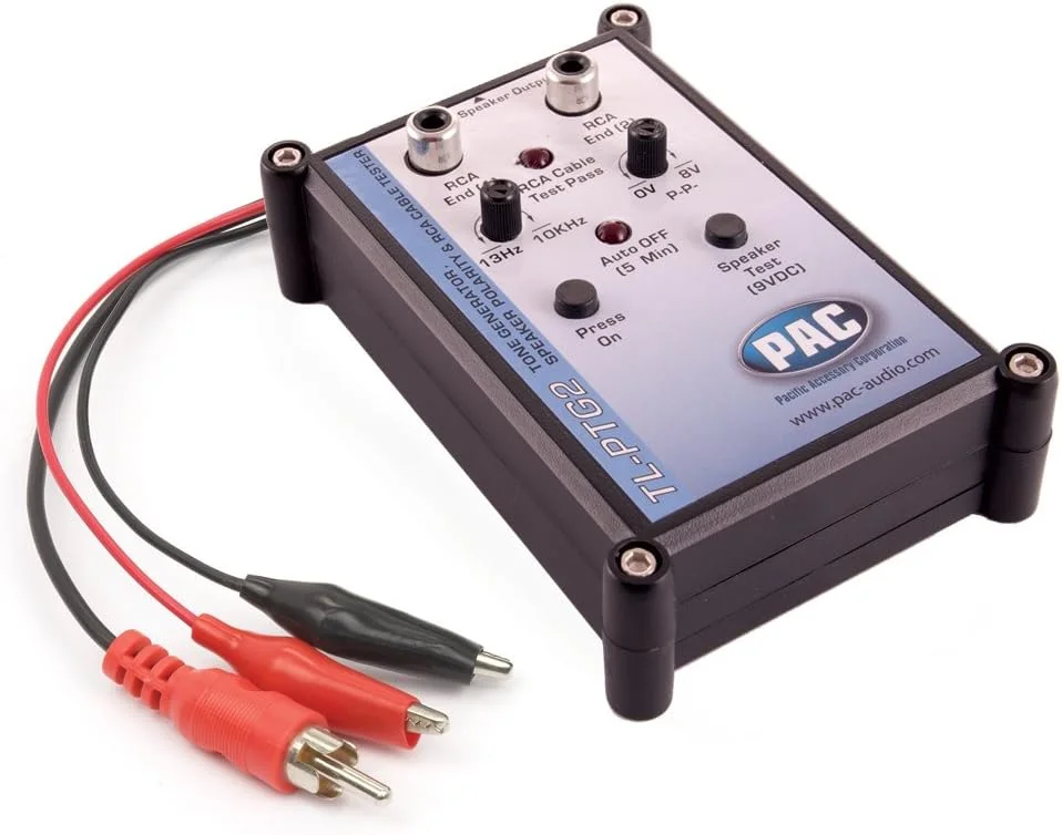 تولید کننده تُن و تستر پلاریته بلندگو PAC TL-PTG2 به همراه تستر کابل RCA