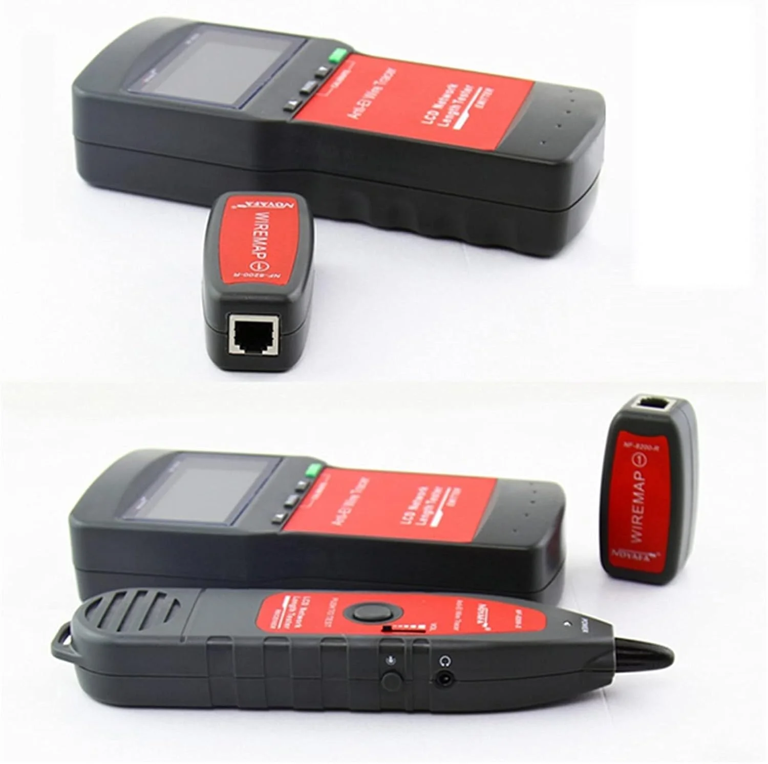 تستر کابل شبکه با نمایشگر LCD، تستر تداوم کابل LAN، ردیاب سیم بازرسی کابل، تستر طول کابل، یابنده خط تلفن زیرزمینی