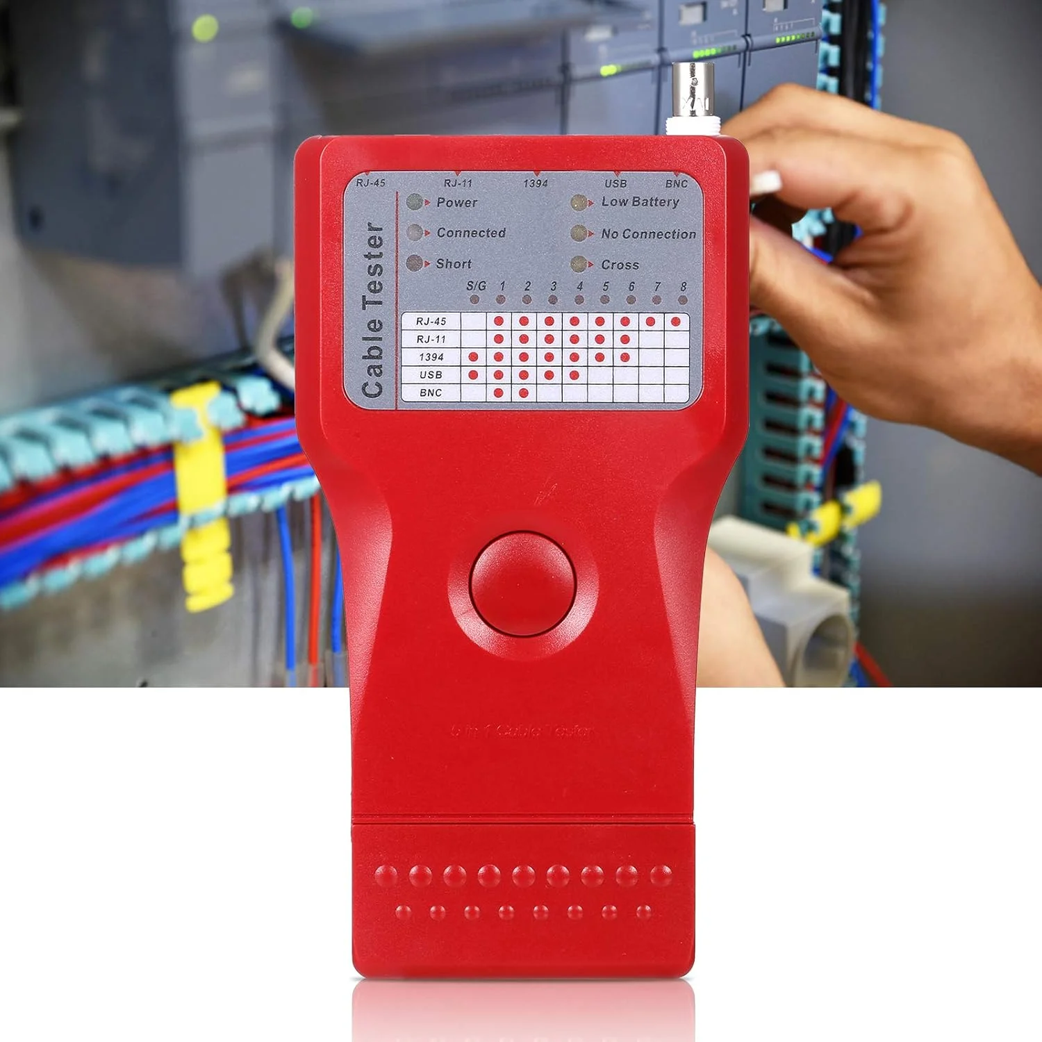 تستر کابل شبکه چند منظوره 5 در 1 pedkit RJ45 RJ11 UTP STP BNC تستر کابل 1394 تستر خط با واحد از راه دور تستر کابل شبکه چند منظوره 5 در 1 pedkit RJ45 RJ11 UTP STP BNC تستر کابل 1394 تستر خط با واحد از راه دور