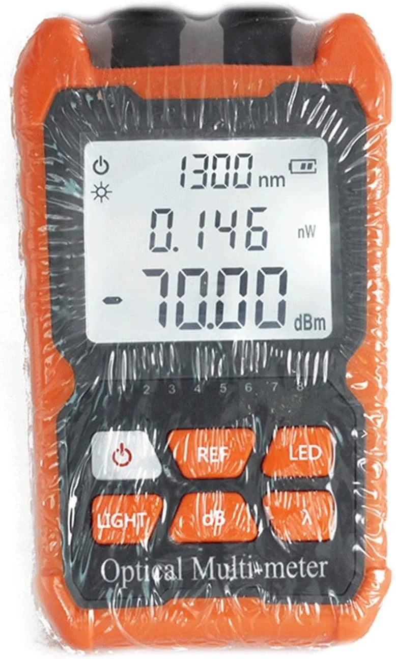 PEHUB مینی پاور متر فیبر نوری دستگاه یکپارچه نور قرمز با تست کابل شبکه RJ45 مینی کابل فیبر نوری تستر تضعیف نوری رابط جهانی تستر فیبر