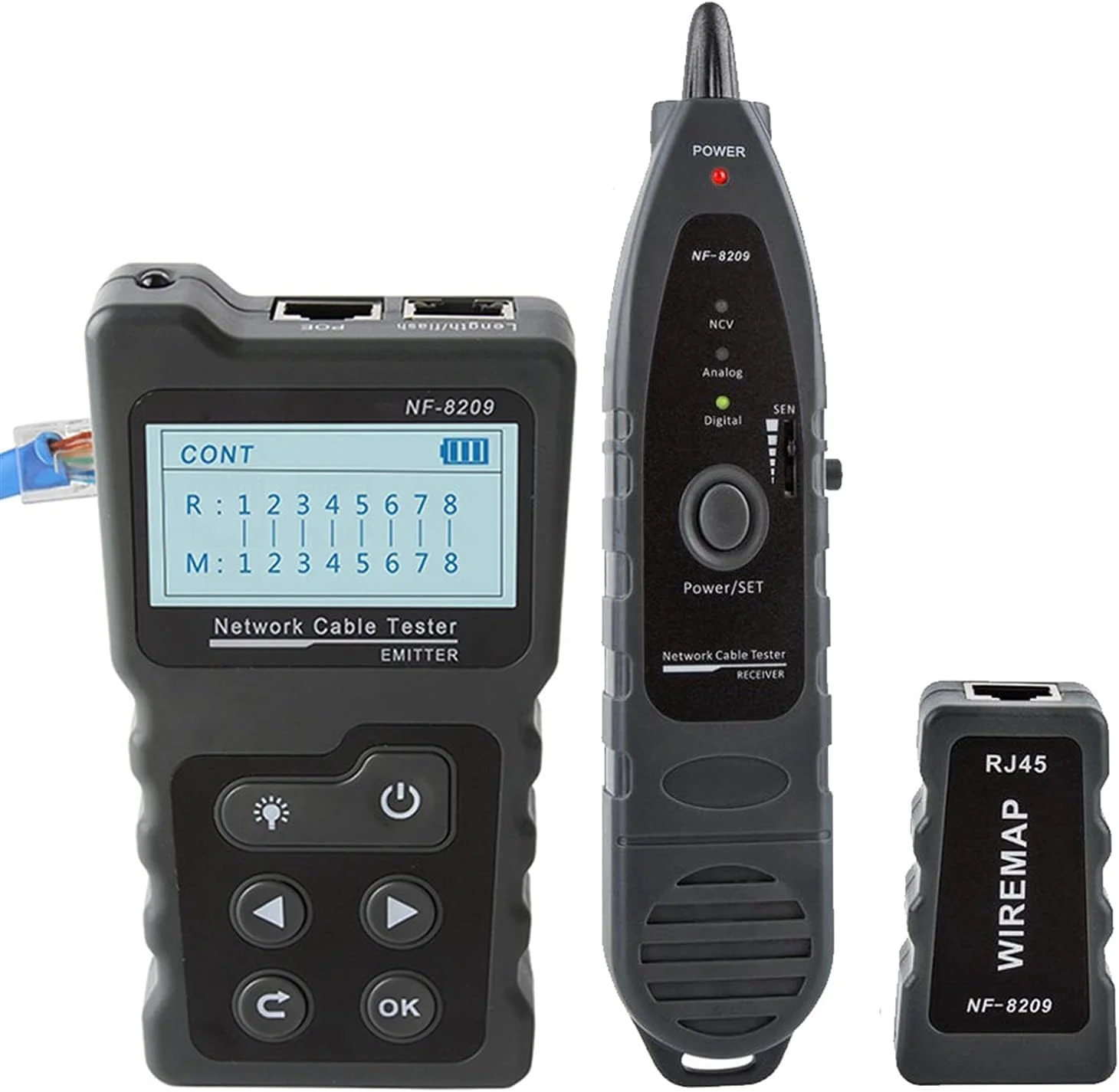 تستر کابل شبکه، ردیاب کابل، تستر سیم شبکه POE، ابزار تست شبکه، یابنده خط تلفن زیرزمینی تستر کابل شبکه، ردیاب کابل، تستر سیم شبکه POE، ابزار تست شبکه، یابنده خط تلفن زیرزمینی