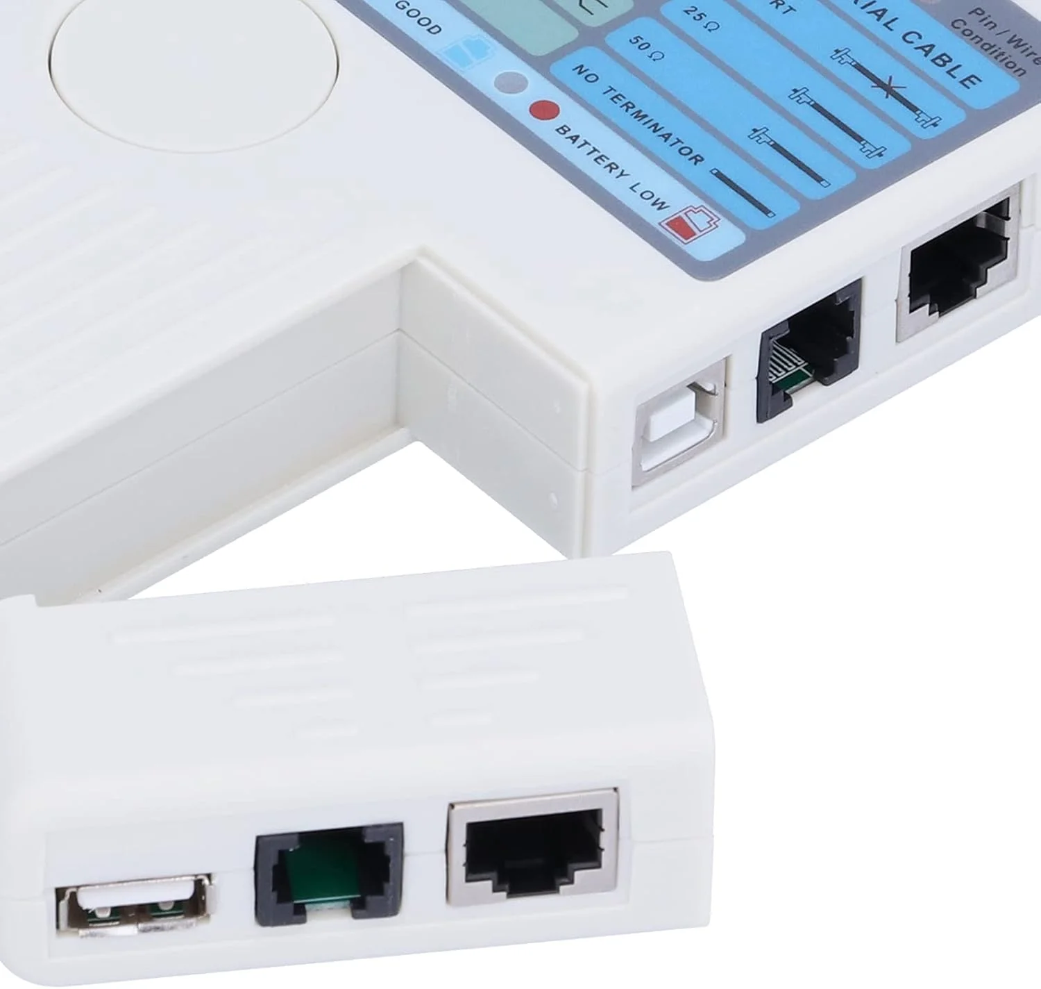 تستر کابل شبکه - تستر کابل کواکسیال چند منظوره 4 در 1 ابزار شبکه RJ11/RJ45/USB/BNC تستر چندگانه تستر کابل شبکه - تستر کابل کواکسیال چند منظوره 4 در 1 ابزار شبکه RJ11/RJ45/USB/BNC تستر چندگانه