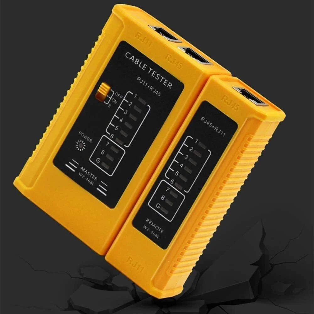 تستر کابل PEPDRO RJ45 RJ11 RJ12 UTP USB LAN تستر سیم کابل اترنت زرد