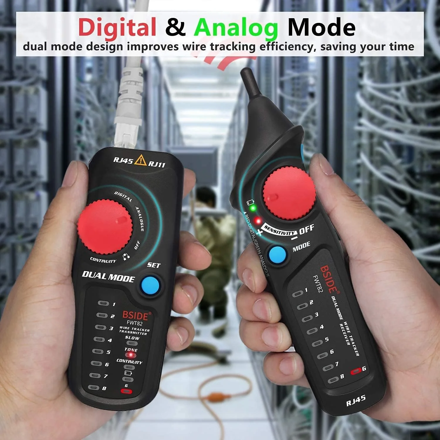 ردیاب کابل دو حالته PEPDRO RJ45 RJ11، تستر کابل، یابنده خط