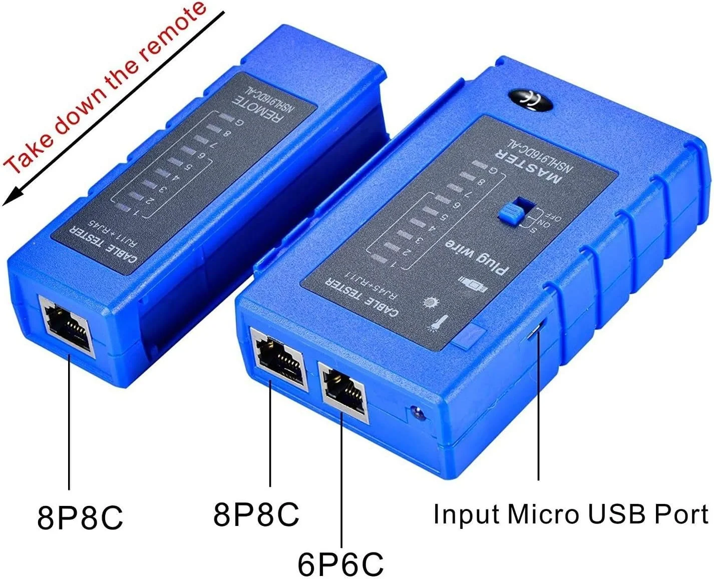 ابزار تست کابل شبکه RJ45 RJ11 RJ12 UTP USB LAN