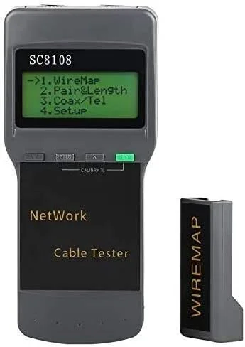 تستر قابل حمل ال سی دی و تستر کابل تلفن و شبکه با صفحه نمایش ال سی دی RJ45