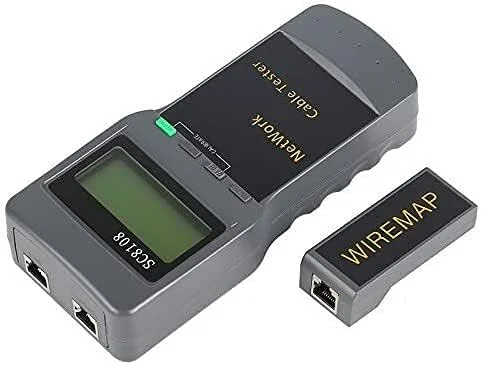 تستر قابل حمل ال سی دی و تستر کابل تلفن و شبکه با صفحه نمایش ال سی دی RJ45