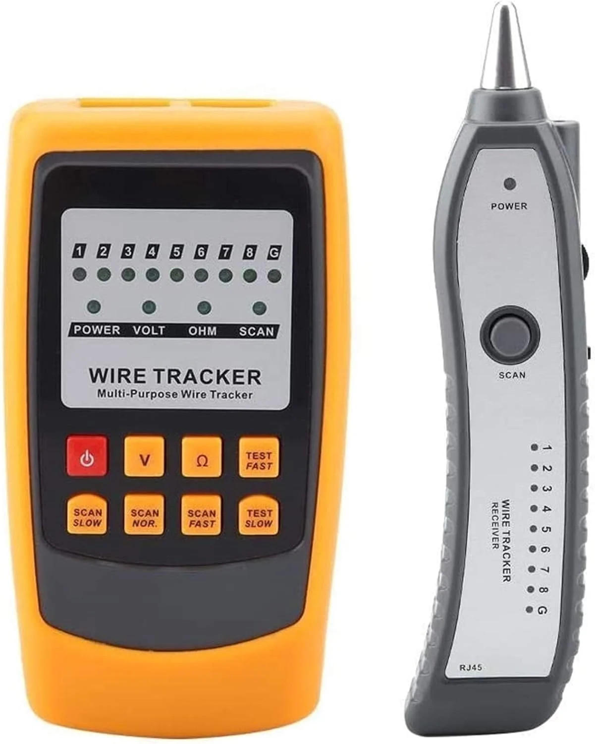 ردیاب کابل قابل حمل PEPDRO، ردیاب سیم غیر تماسی سریع با LED، تستر کابل شبکه LAN، ردیاب کابل با صفحه نمایش LCD