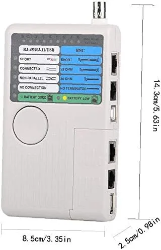 تستر کابل تلفن از راه دور 4 در 1، دستگاه اندازه گیری خط چند منظوره برای Rj11 Rj45 Usb Bnc Lan تستر کابل تلفن از راه دور 4 در 1، دستگاه اندازه گیری خط چند منظوره برای Rj11 Rj45 Usb Bnc Lan