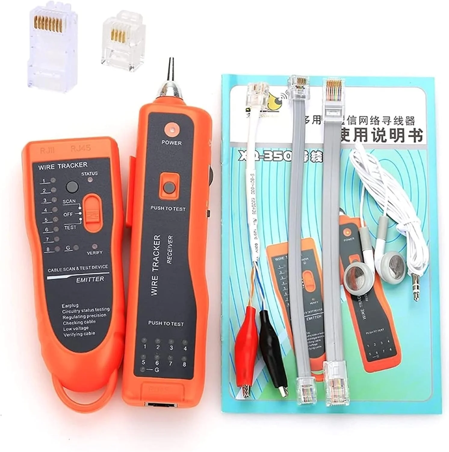 ردیاب سیم تلفن و کابل شبکه PEPDRO RJ11 RJ45، تستر کابل اترنت UTP LAN، ردیاب خط