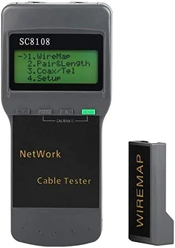 تستر کابل، ردیاب سیم کابل تستر RJ45 LAN تلفن با صفحه نمایش LCD