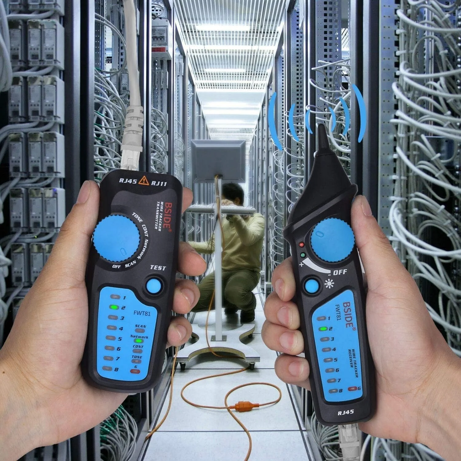 تستر کابل PEPDRO RJ11 RJ45، ردیاب سیم، ردیاب خط تلفن و LAN با کانکتور ماژولار