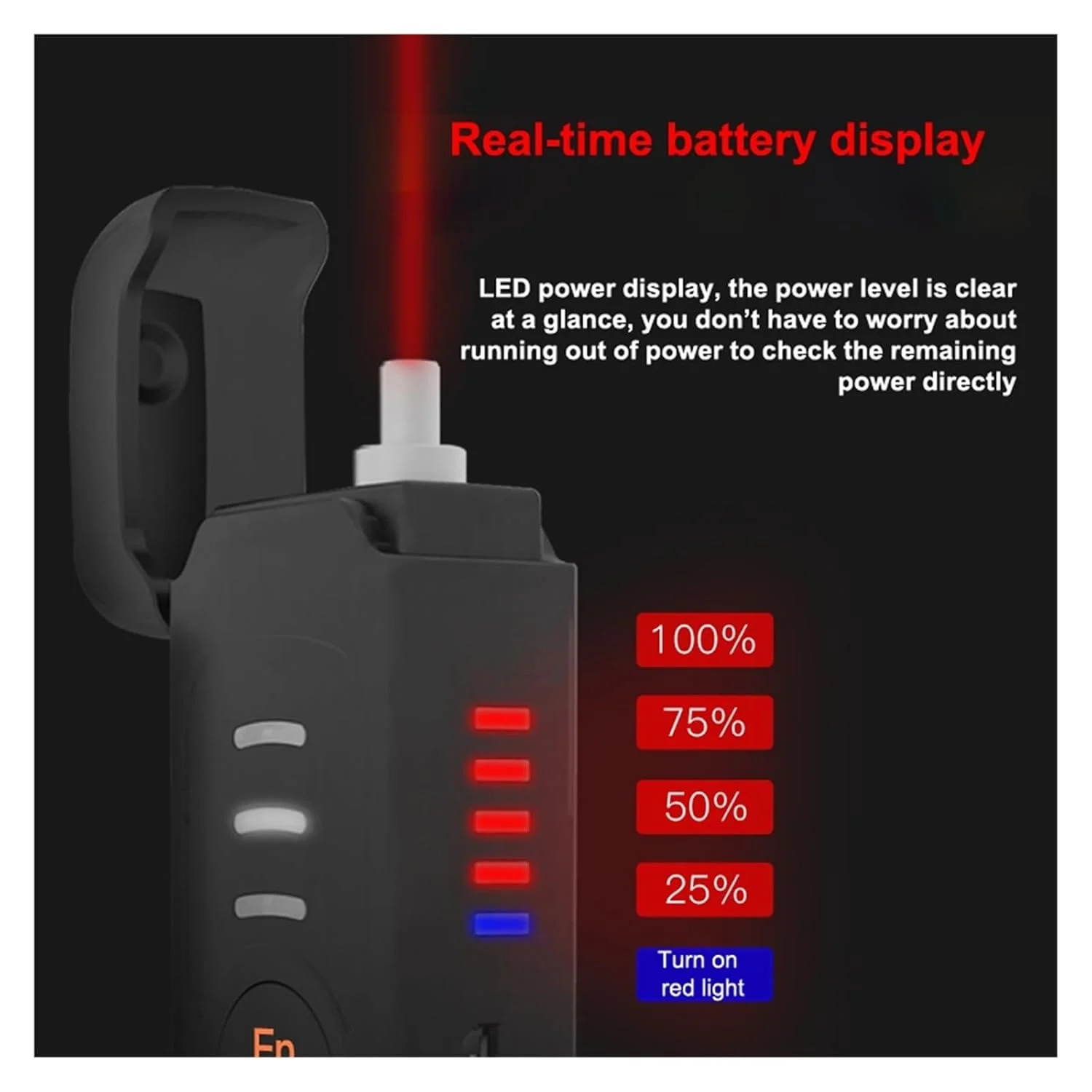 تستر فیبر نوری قلمی قابل حمل با نور قرمز، تستر کابل نوری قابل شارژ، توان سنج نوری (باتری خشک 5 میلی وات)