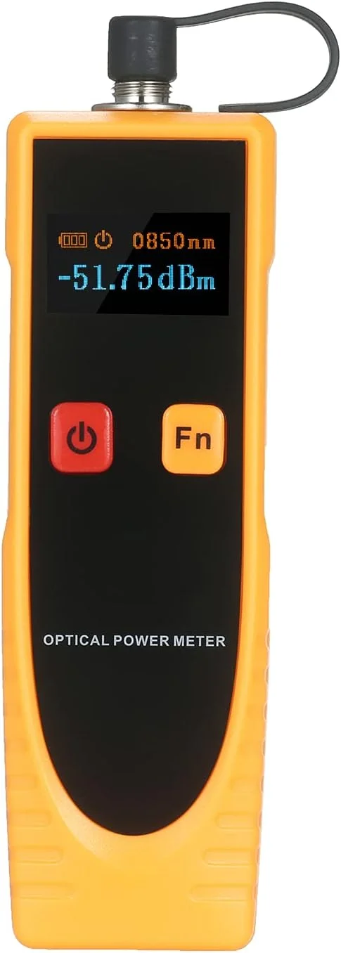 توان سنج نوری قابل حمل با 6 طول موج نوری -70~+6dBm، تستر توان نوری دیجیتال، تستر فیبر نوری با دقت بالا، تستر کابل شبکه، توان سنج نوری کوچک