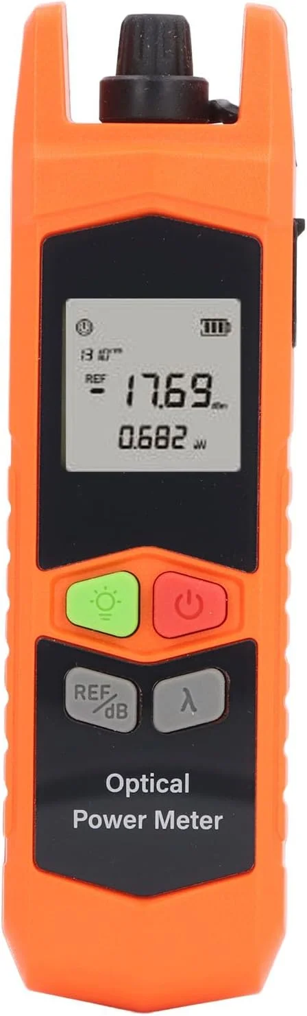 توان‌سنج فیبر نوری حرفه‌ای -50 تا 26dBm با دقت بالا، تستر کابل فیبر نوری با نور LED، قابل حمل برای استفاده در محل، رابط جهانی FC SC ST