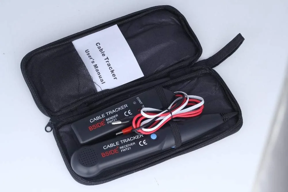 دستگاه ردیاب کابل حرفه ای BSIDE FWT21، تستر پیوستگی کابل، ردیاب سیم تلفن RJ11 به همراه ردیاب ولتاژ AVD06X