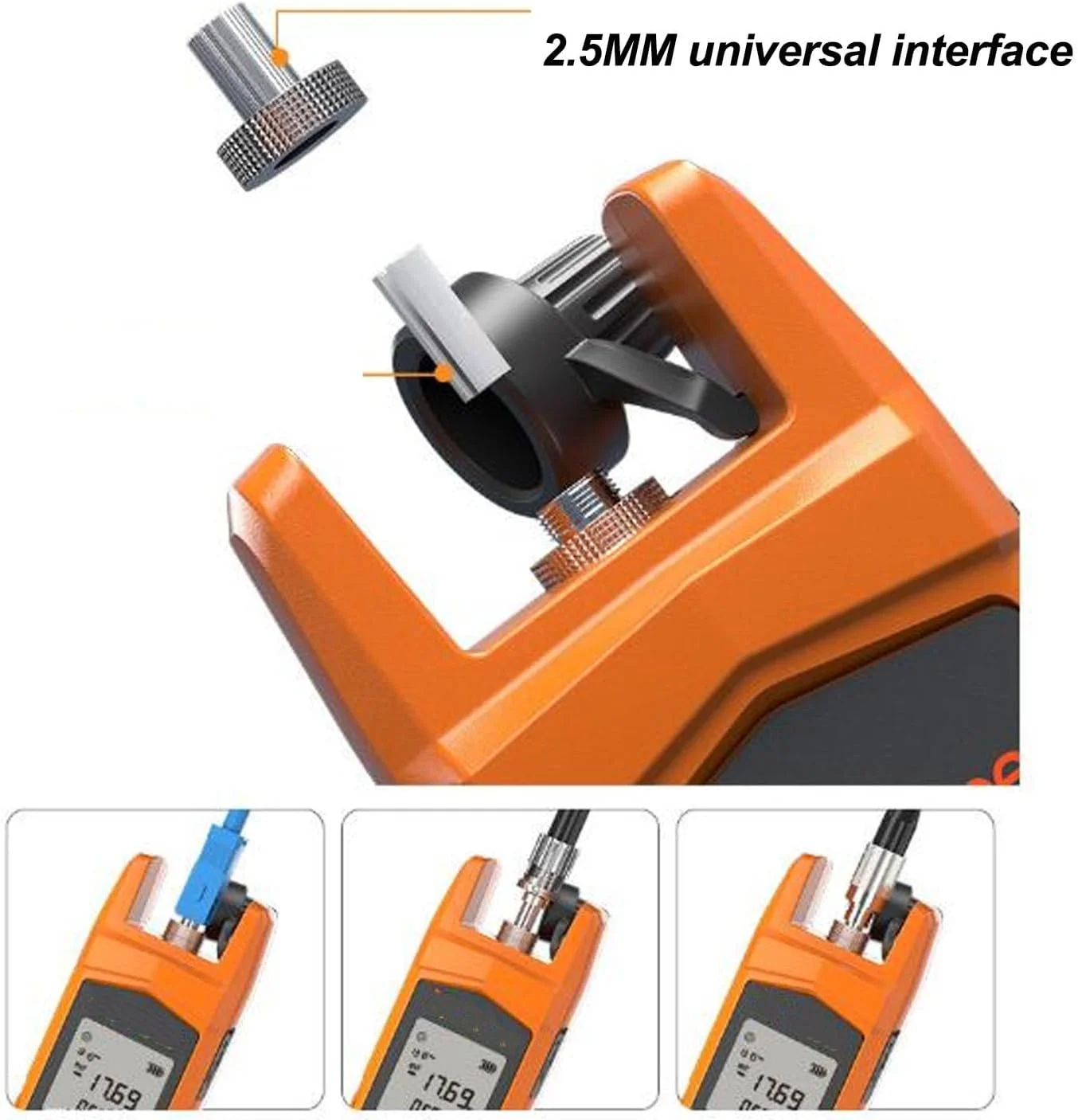 توانسنج فیبر نوری حرفهای -50 تا 26dBm با دقت بالا، تستر کابل فیبر نوری با نور LED، قابل حمل برای استفاده در محل، رابط جهانی FC SC ST توانسنج فیبر نوری حرفهای -50 تا 26dBm با دقت بالا، تستر کابل فیبر نوری با نور LED، قابل حمل برای استفاده در محل، رابط جهانی FC SC ST