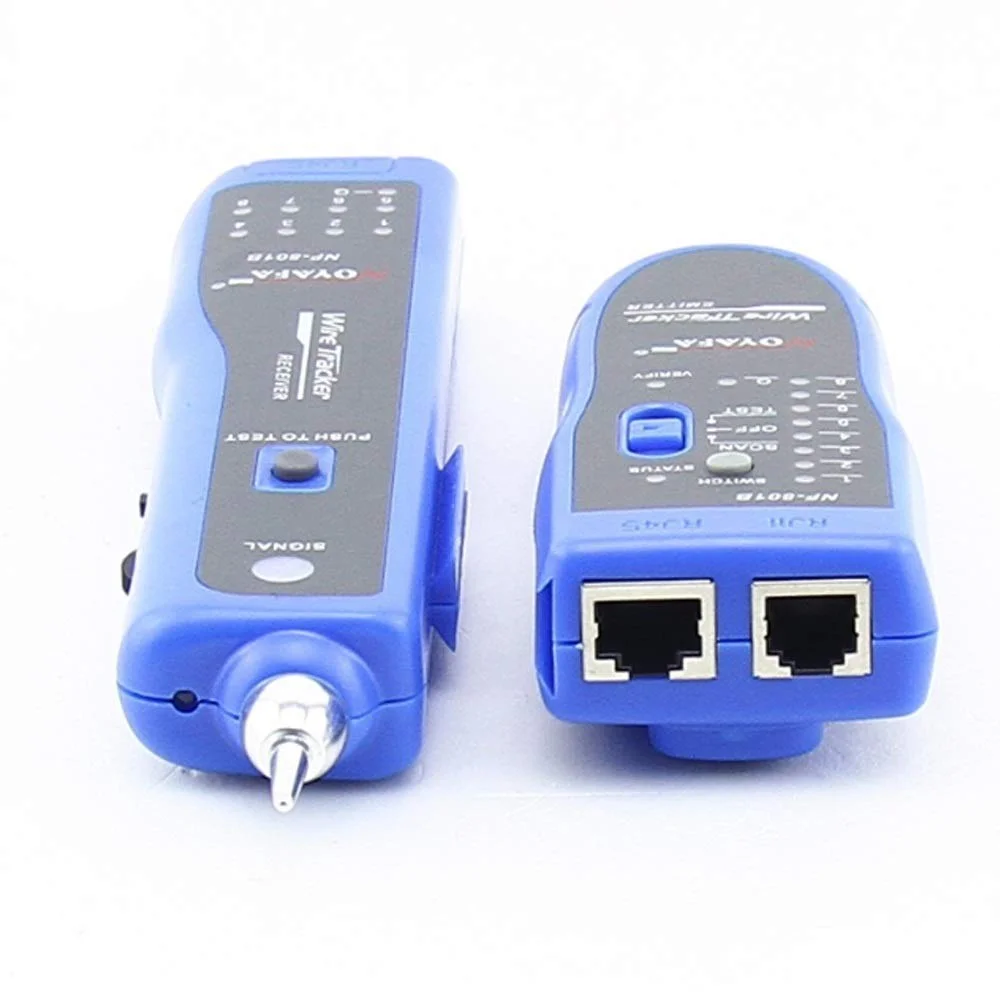 تستر دیجیتال شبکه کابل LAN مدل RJ11 RJ45، ردیاب و عیب یاب کابل شبکه NF801B Leunlee