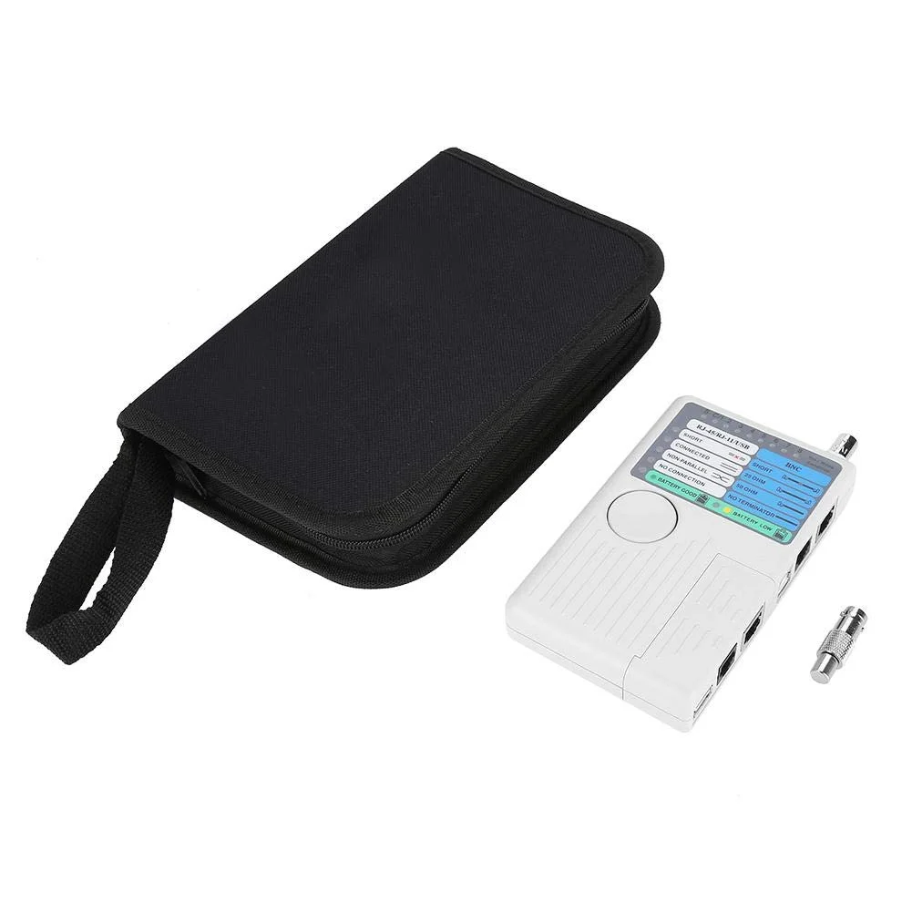 تستر کابل شبکه ساکس ووکس 4 در 1 قابل حمل LAN تستر کابل شبکه از راه دور RJ11 RJ45 USB BNC Leunlee