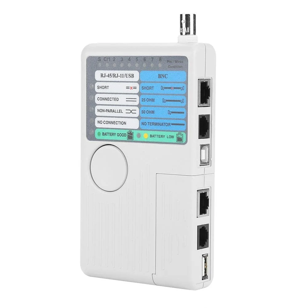 تستر کابل شبکه ساکس ووکس 4 در 1 قابل حمل LAN تستر کابل شبکه از راه دور RJ11 RJ45 USB BNC Leunlee