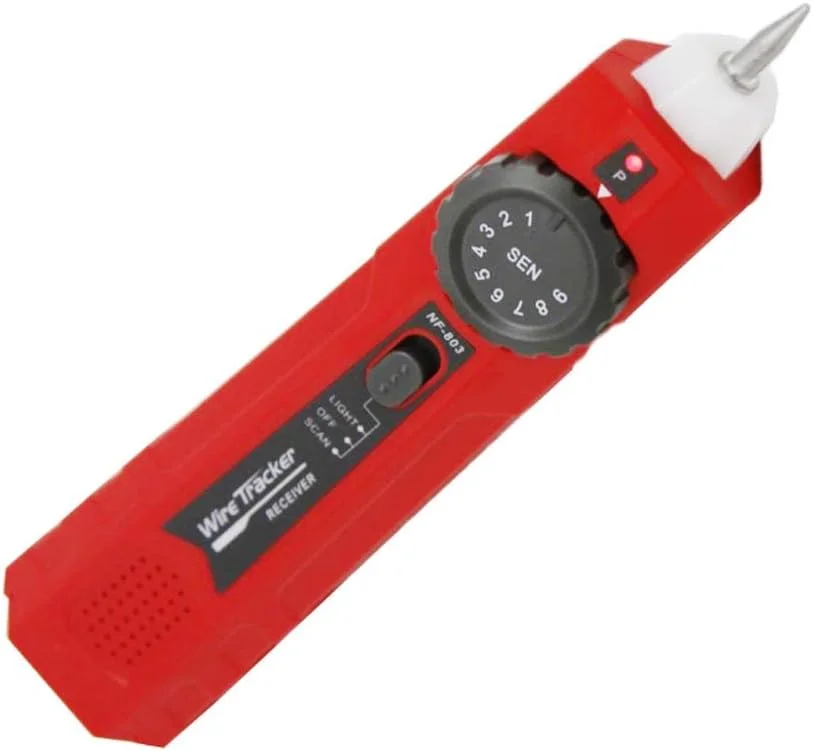 تستر کابل شبکه QIVGXBO مدل NF-803A، ردیاب مدار، تستر کابل شبکه برای کابل LAN اترنت، ابزار تست سیم تلفن ثابت، ردیاب مدار برای تست اترنت Leunlee