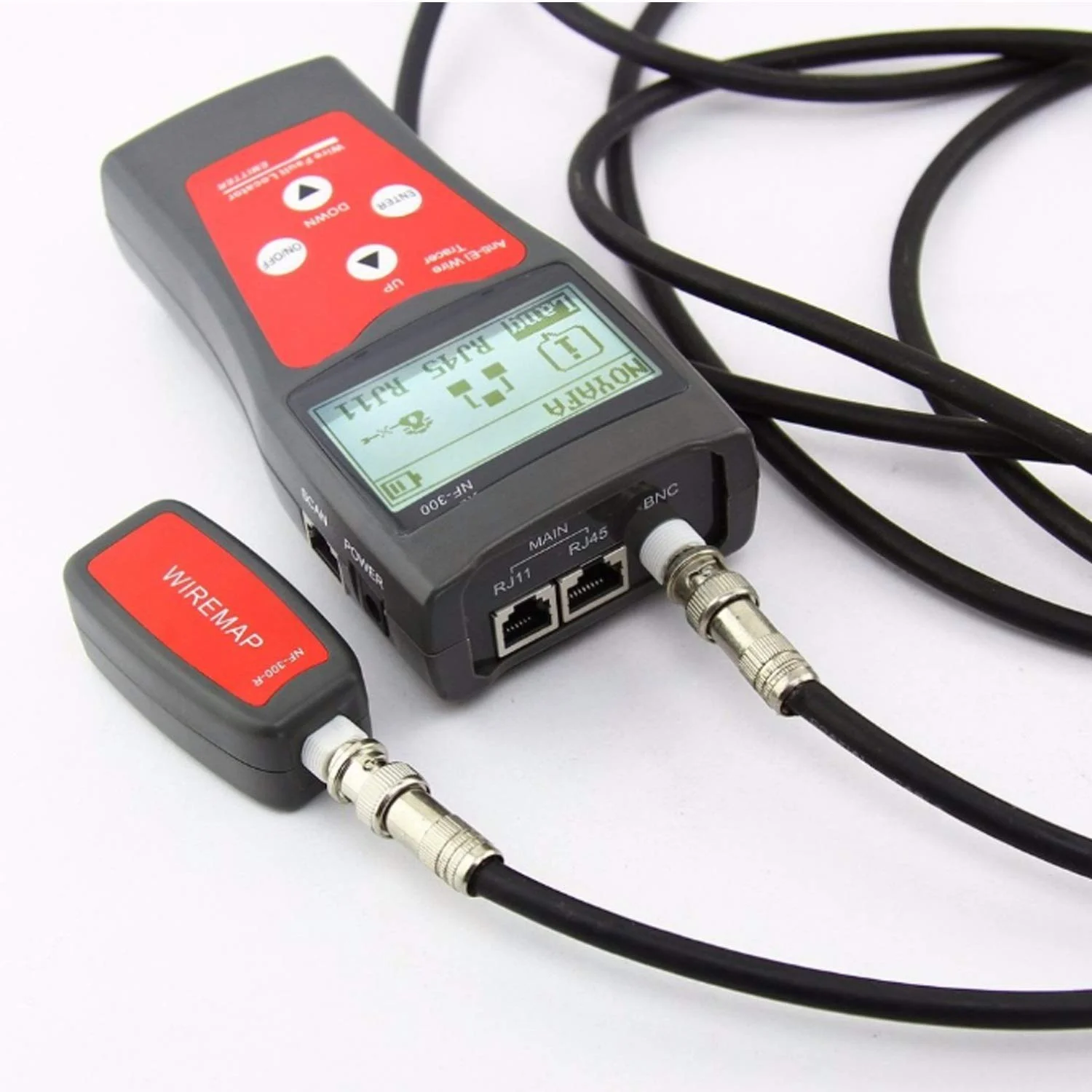 تستر دیجیتال QIVGXBO مدل NF-300، تستر حرفه ای LAN، تستر طول کابل RJ45، مانیتورینگ شبکه، ردیاب سیم، ضد تداخل، ردیاب تون Leunlee