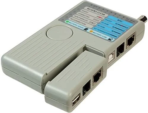 دستگاه تست کابل شبکه LAN، تلفن، USB و BNC مدل 4 در 1