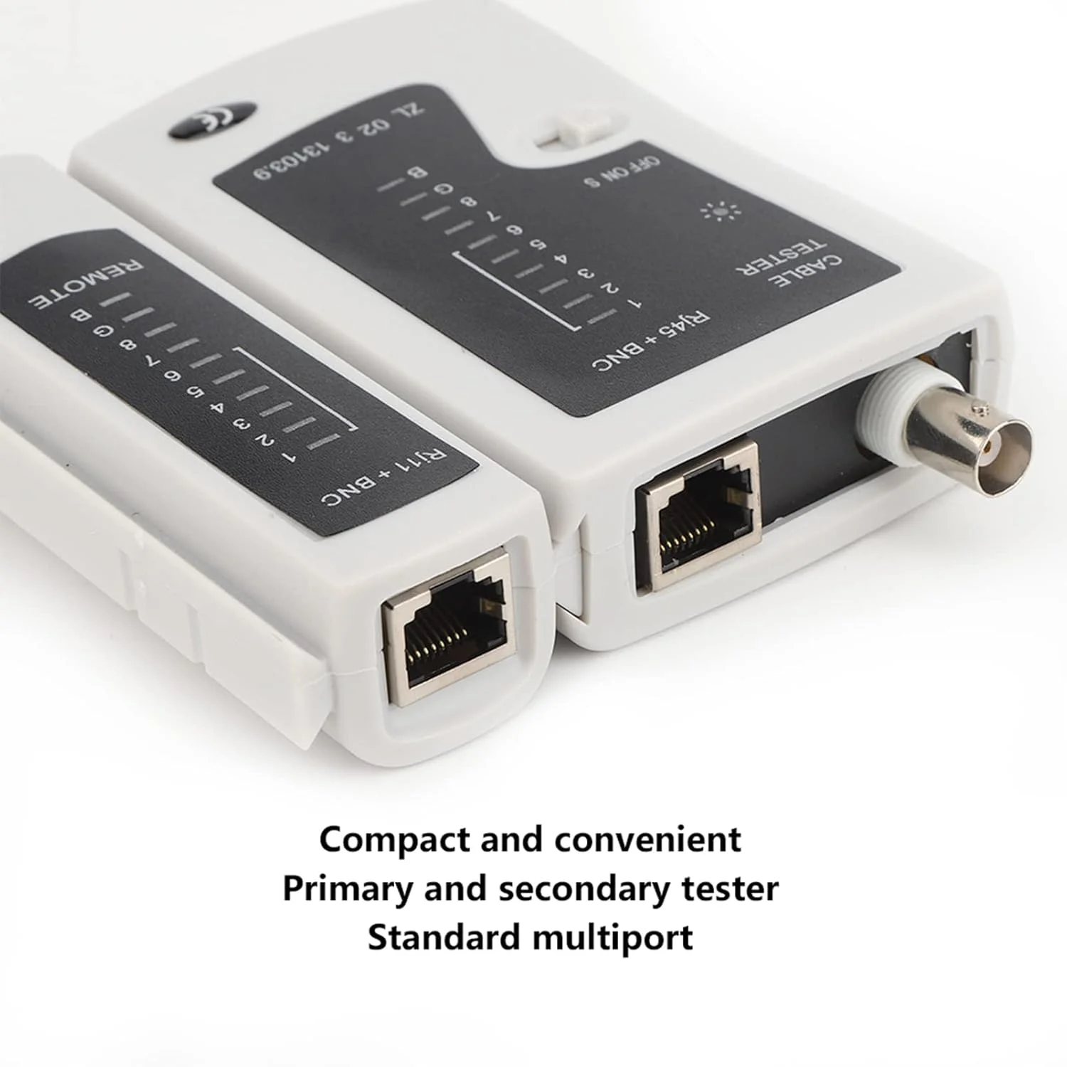 تستر کابل Respicefinem حرفه ای RJ45 BNC، ابزار تست سریع و دقیق سیم تلفن شبکه، طراحی مجزا برای اندازه گیری آسان، تستر کواکسیال برای شبکه