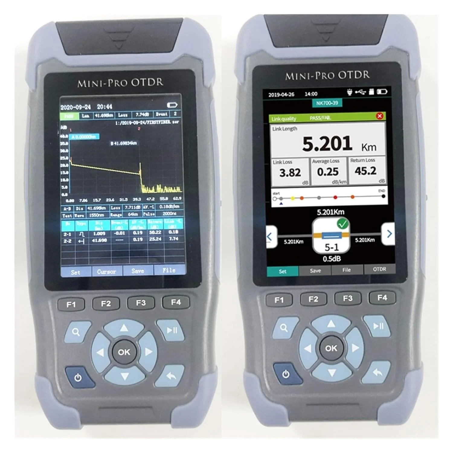 مینی OTDR فیبر نوری رفلکتومتر 980rev با 9 عملکرد VFL OLS OPM نقشه رویداد 24dB برای کابل فیبر 64 کیلومتری تستر اترنت (1550nm (پورت UPC))