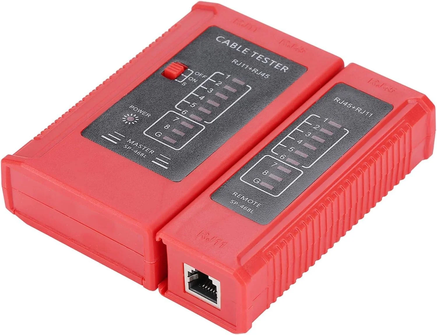 تستر کابل شبکه Saxvox WZ-468 RJ45 و RJ11 ابزار تست شبکه اترنت LAN