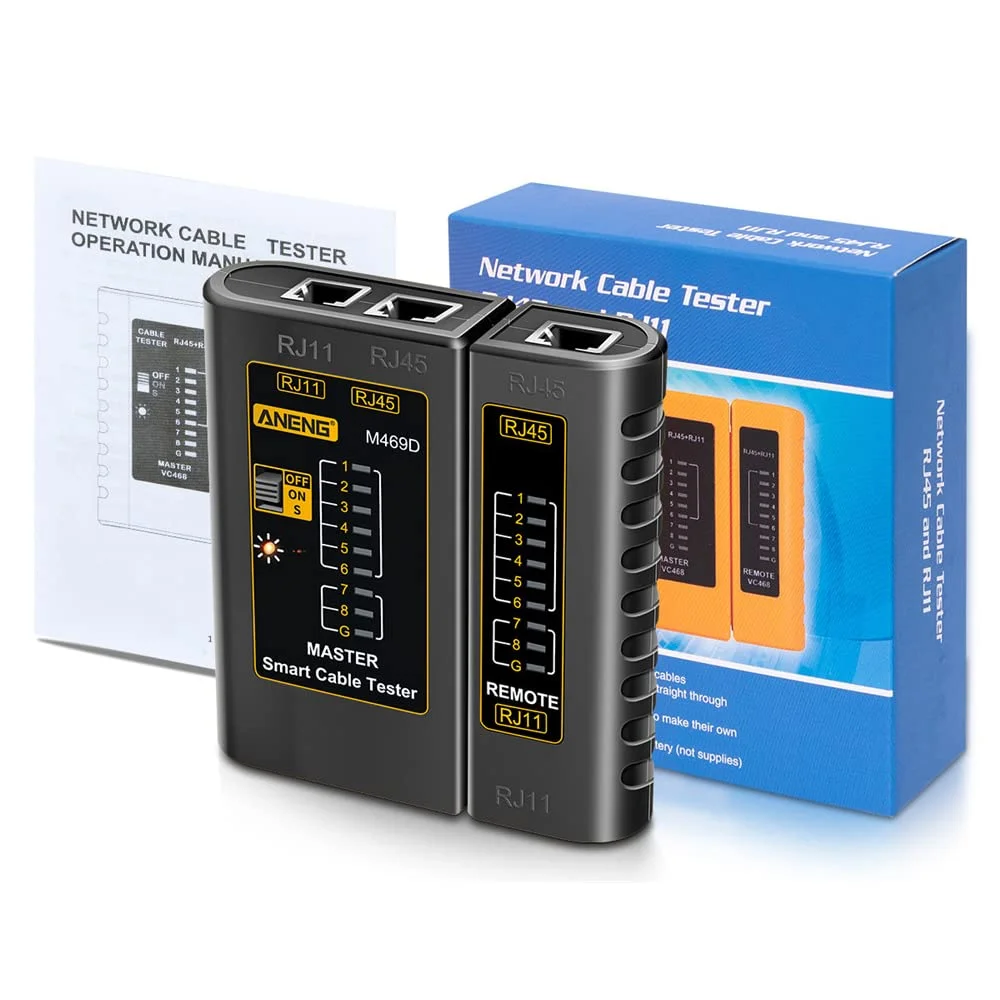تستر کابل شبکه M469D RJ45، ابزار تعمیر شبکه
